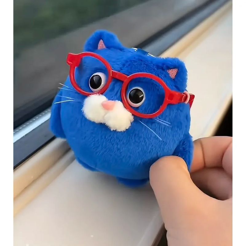 可爱月半猫挂件玩偶趣味胖猫二创