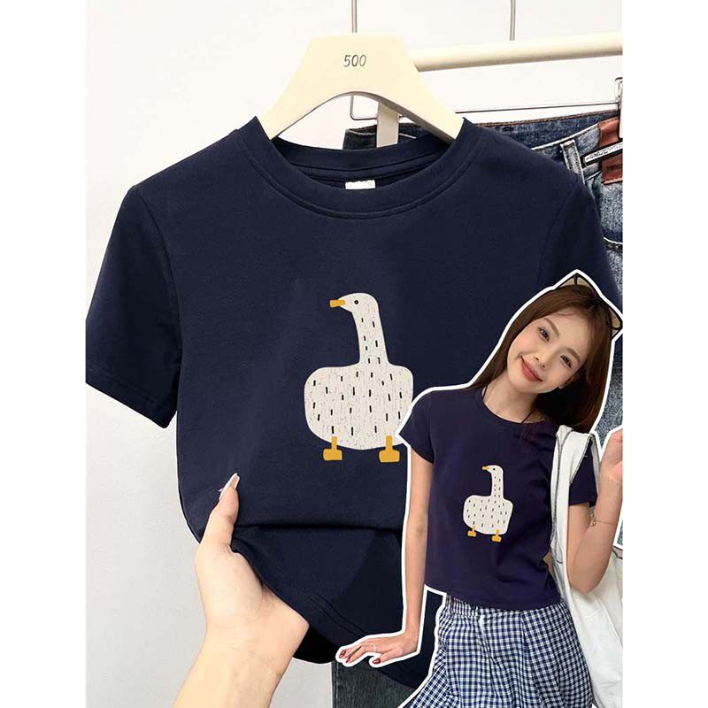 正肩显瘦短袖t恤女修身高弹力大码夏装遮肉微胖女生穿搭减龄上衣