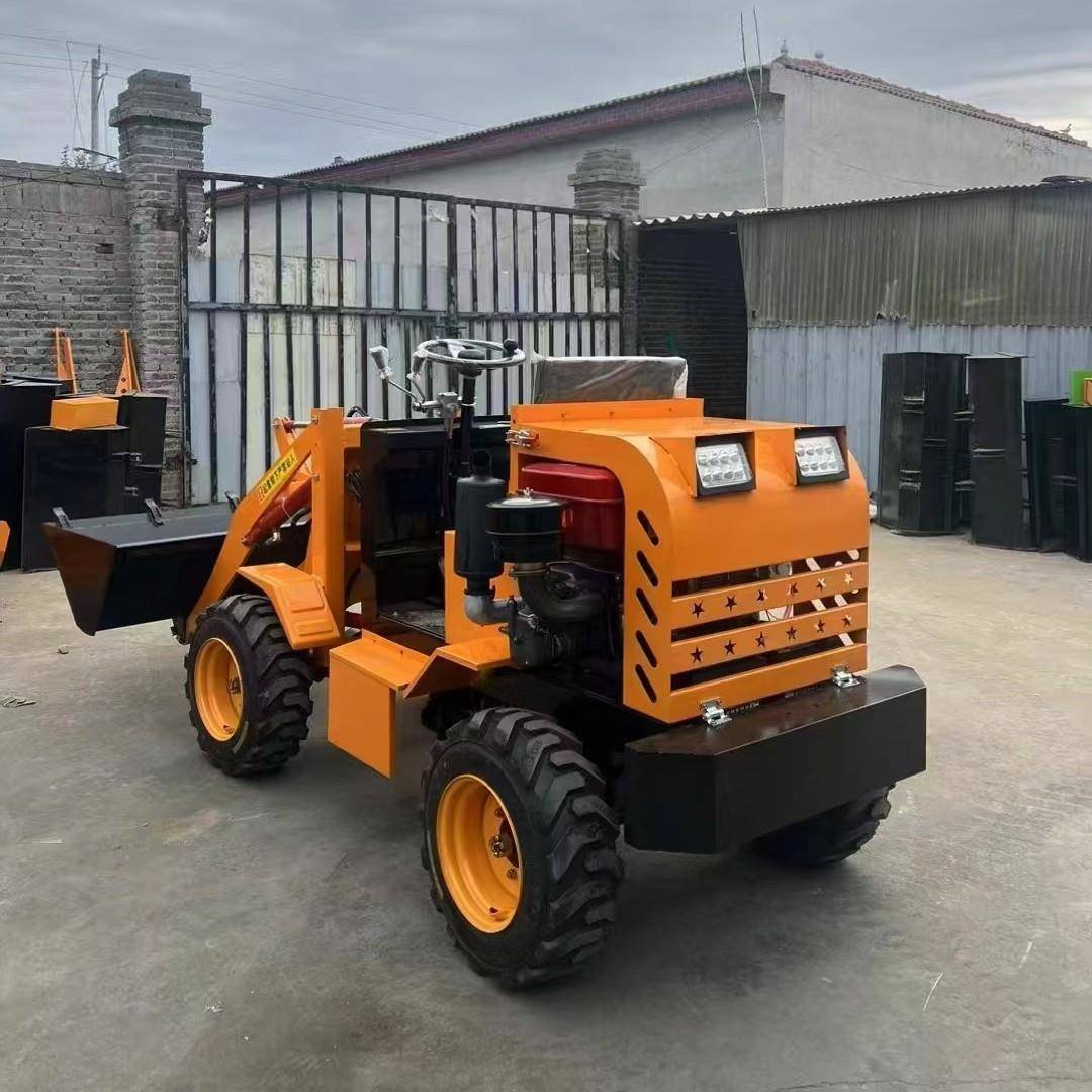 小型铲车电动四驱建筑工程工地推土柴油铲车农用养殖场清粪装载机