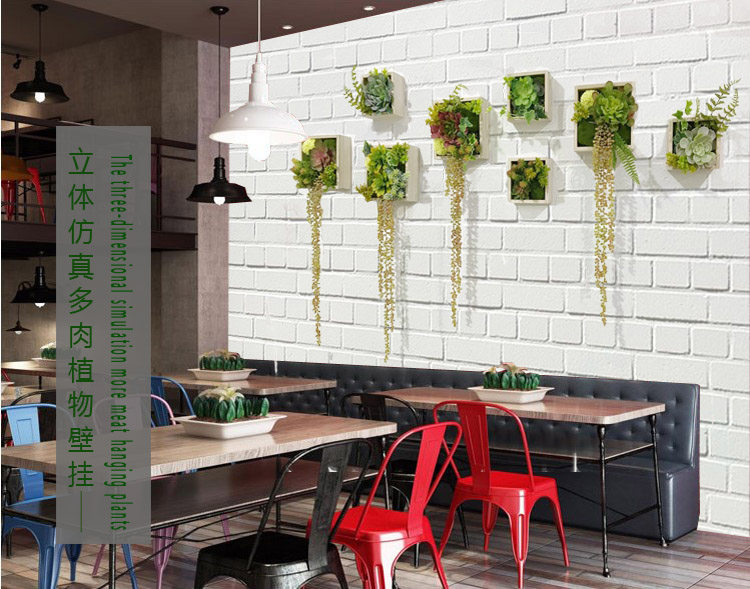 仿真多肉植物壁挂欧式立体墙饰装饰品创意绿植相框酒吧咖啡店挂件