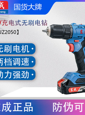东成DCJZ2050E无刷锂电钻充电20V手枪钻13mm多功能电动螺丝刀正品
