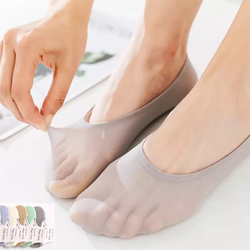 30双超薄防臭透气后跟硅胶女袜