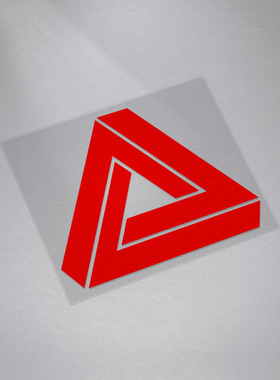 创意三角警示反光贴纸个性潮流防水装饰贴花划痕遮挡车贴