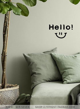 hello笑脸 ins贴纸开关贴装饰卧室儿童房墙贴宿舍背景墙贴纸