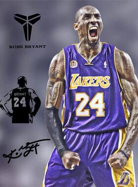 nba球星科比kobe汽车贴纸篮球湖人队总冠军车贴车身侧门装饰贴