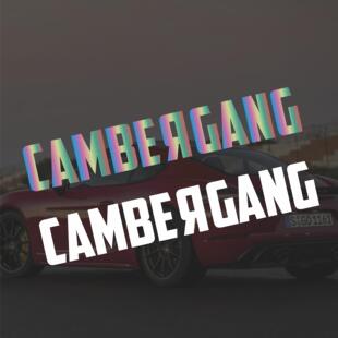 CAMBERGANG 改装贴花hellaflush前挡风玻璃贴汽车低趴贴纸jdm车贴