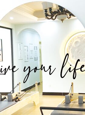 liveyourlife 活出自己ins风白色镜子贴家居服装婚纱店铺创意装饰