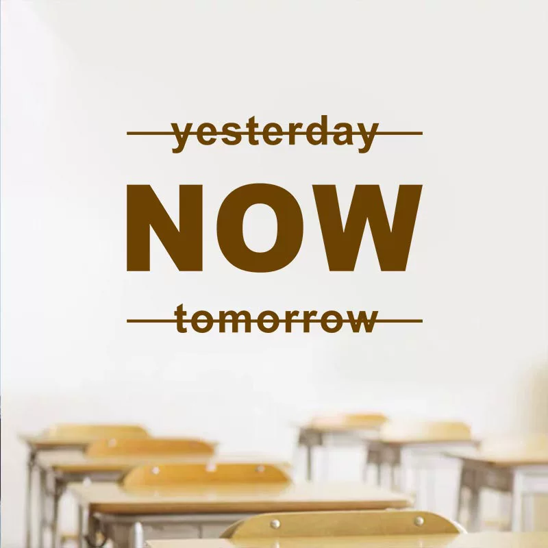 ins北欧风英文墙贴NOW励