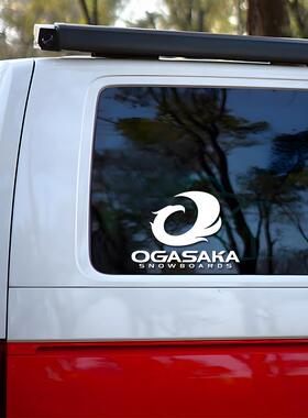 OGASAKA滑雪板个性创意汽车电动摩托车车窗贴三角窗车身装饰贴纸