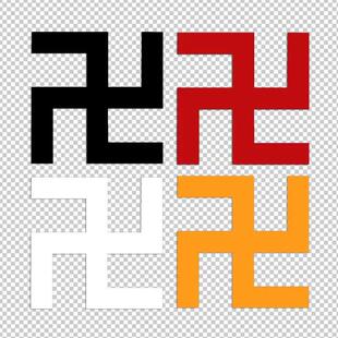 万字符车用汽车贴纸汽车贴黑色纸装饰红色贴纸防水贴花车贴