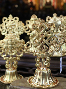 福慧吉祥 藏传密宗 法器供具 吉祥八宝摆件  5寸八吉祥