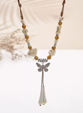 新中式复古民族风蝴蝶项链