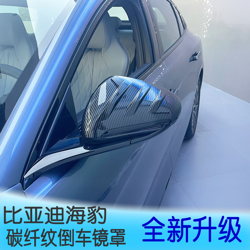 适用于比亚迪海豹后视镜罩倒车镜罩充电口改装车门拉手后视镜盖