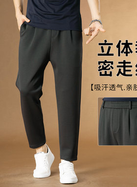 韩版秋冬男士九分小脚弹力哈伦裤