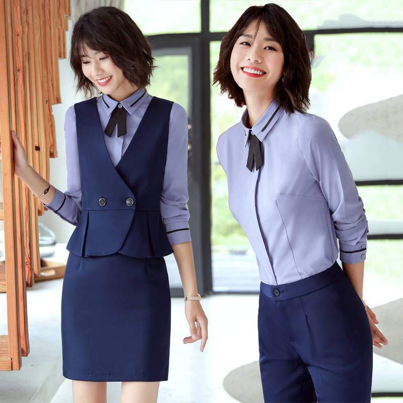 美容院工作服时尚马甲套装
