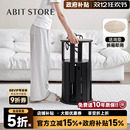 爱必居实木圆凳子可叠放组合凳家用客厅板凳新中式 叠叠乐黑色餐凳