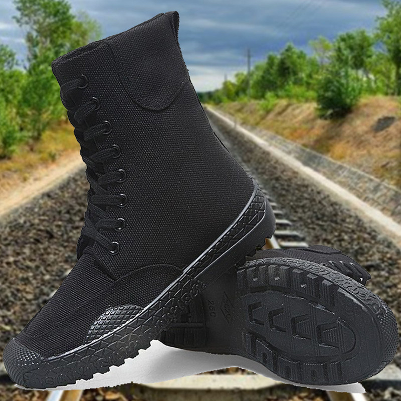 黑色帆布鞋男鞋2026春秋季新款透气训练作战靴情侣潮流登山鞋女鞋