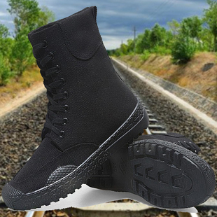 黑色帆布鞋男鞋2026春秋季新款透气训练作战靴情侣潮流登山鞋女鞋
