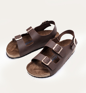 凉鞋男士夏季真皮搭扣开车凉拖鞋外穿厚底罗马鞋休闲软底沙滩鞋