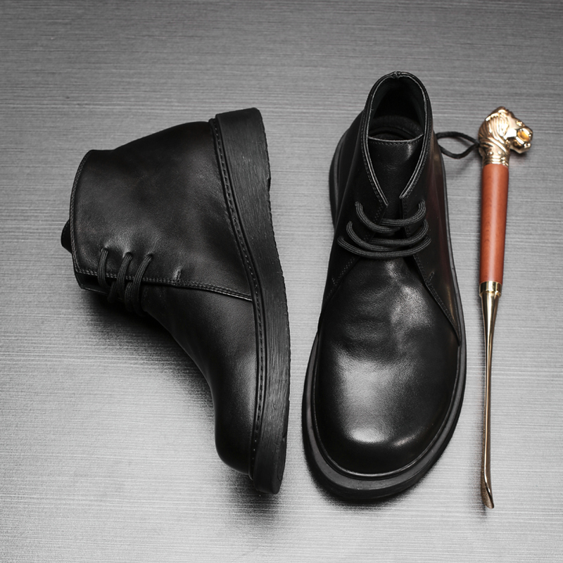 男士休闲皮鞋VoguHomme复古大头