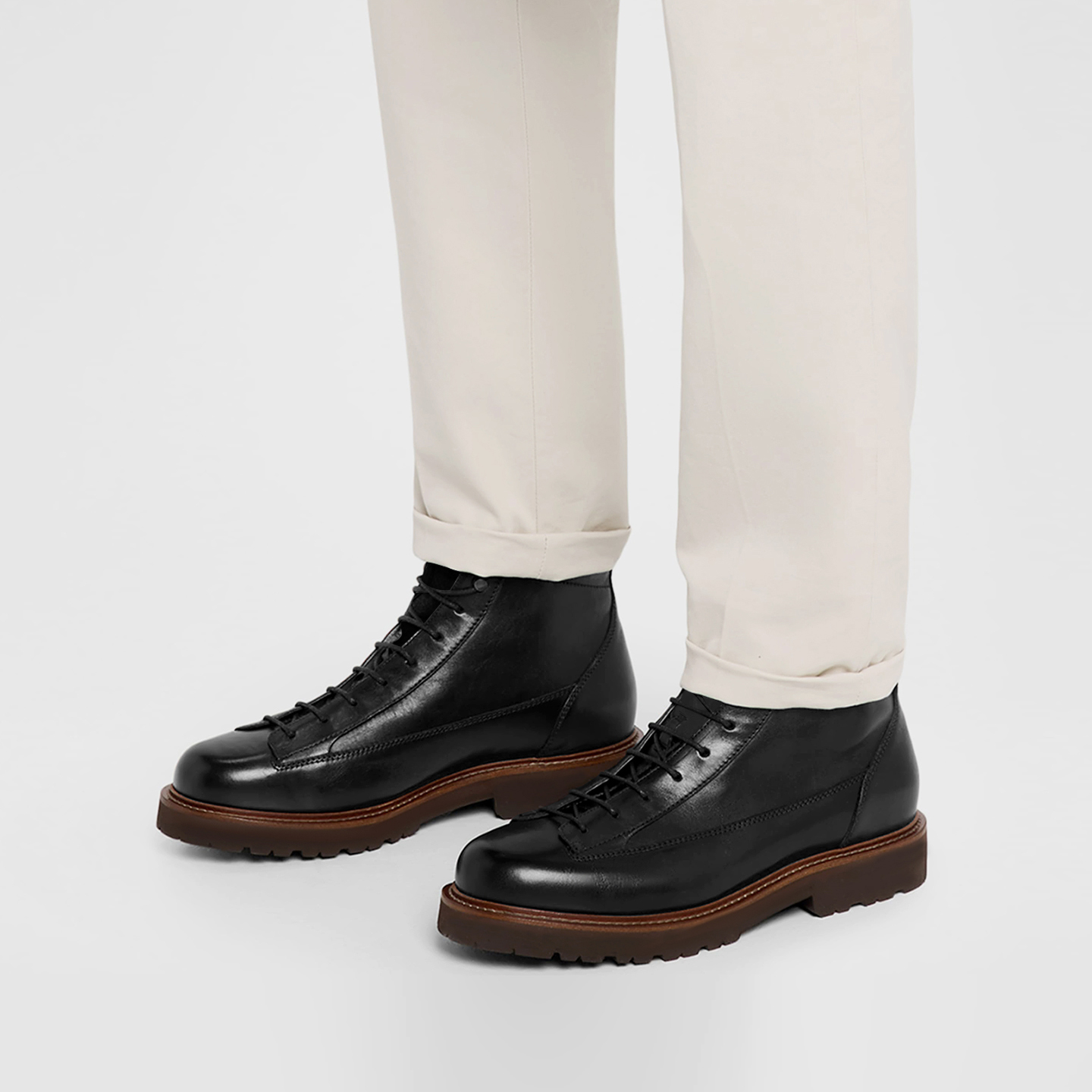 真皮马丁靴男2025冬季加绒厚底