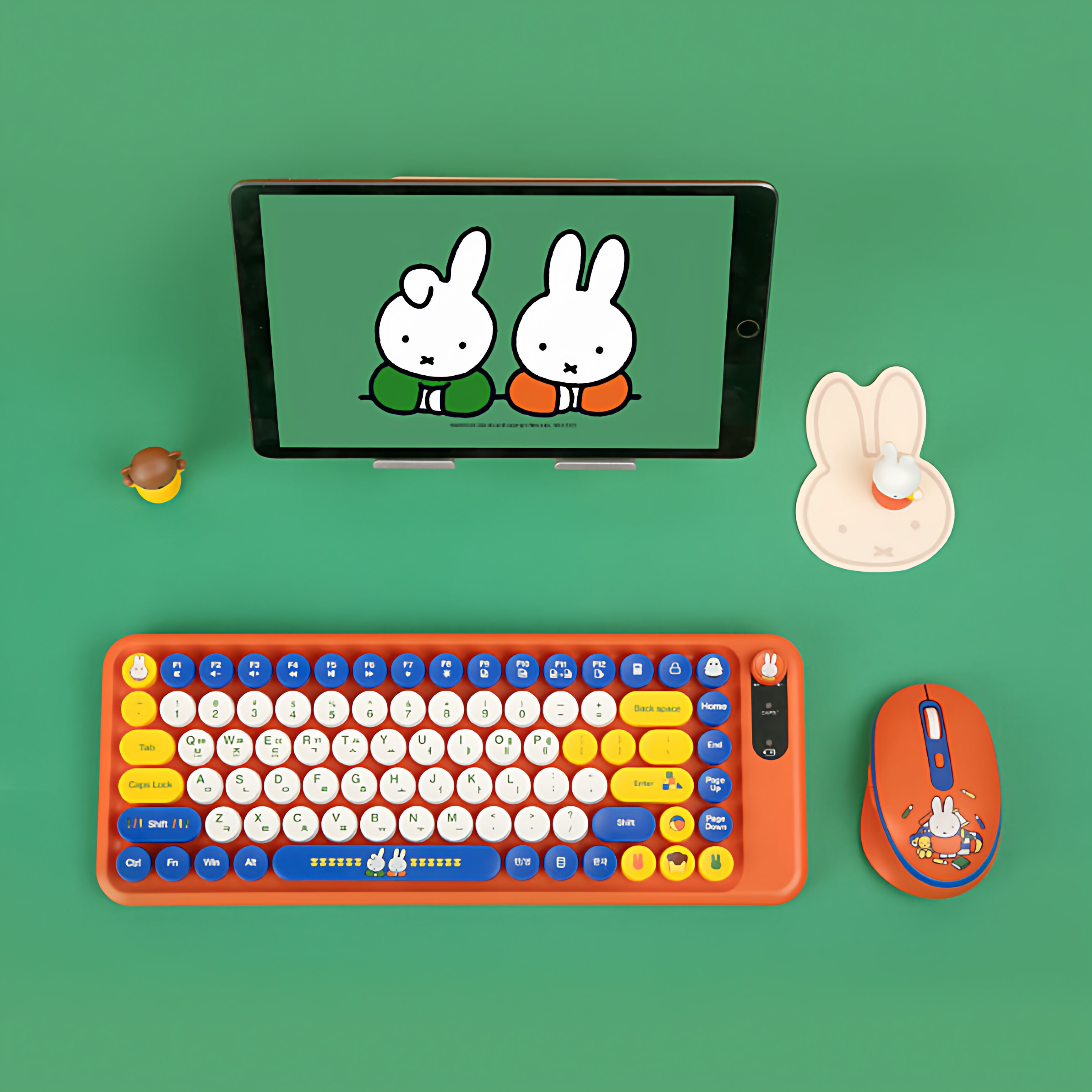 韩国miffy米菲无线蓝牙鼠标键盘套装通用笔记本台式电脑办公静音