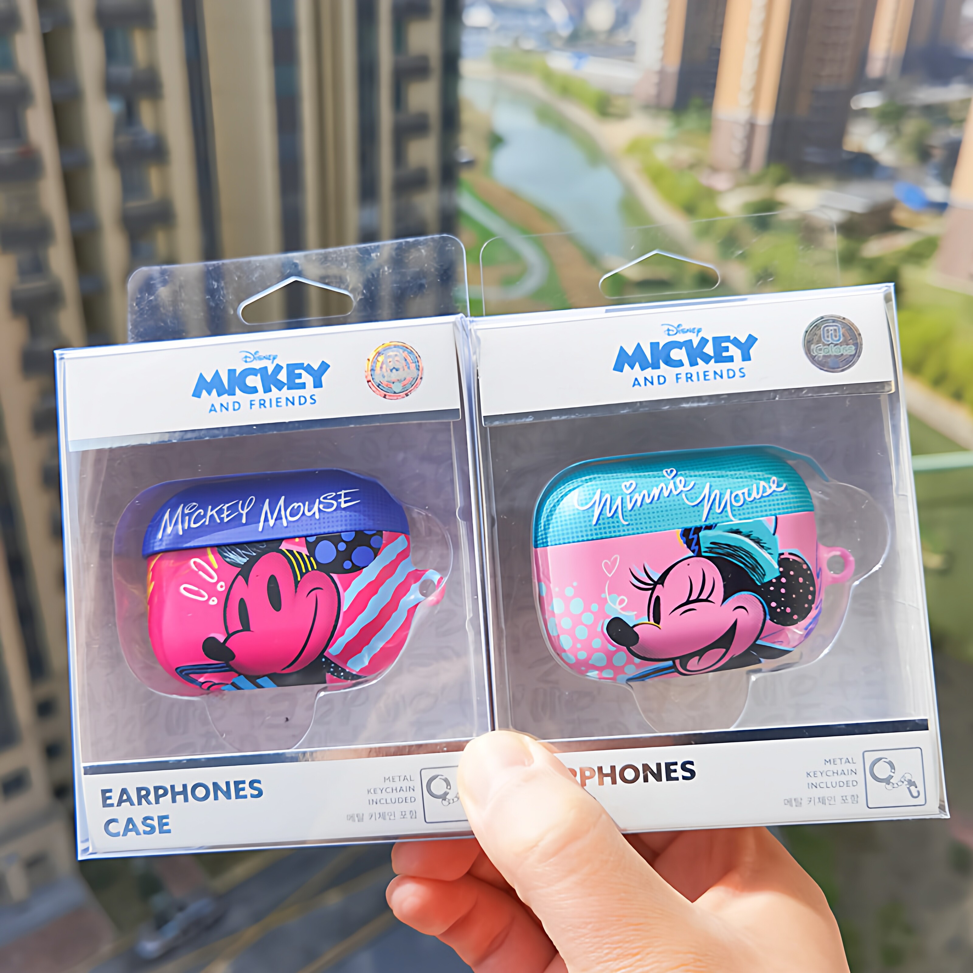 韩国迪士尼米奇米妮适用苹果Airpods pro3代蓝牙耳机包挂钩保护套硬壳pro2代唐老鸭黛丝无线充电耳机盒情侣女