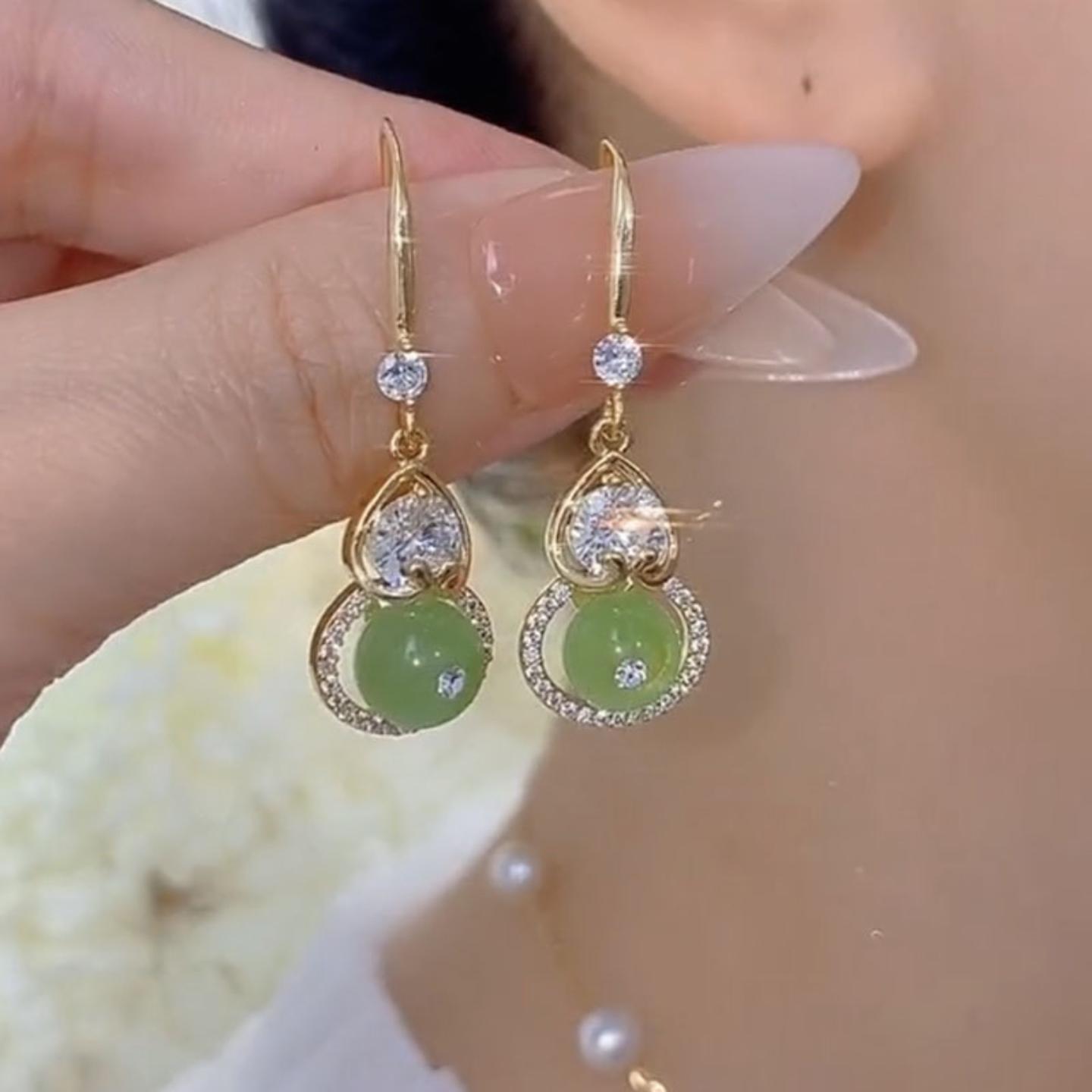 2025新款新中式葫芦银耳环