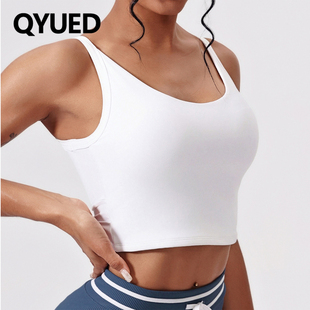 跨境纽结瑜伽文胸美背运动背心跑步紧身内衣健身衣女一体式 带胸垫