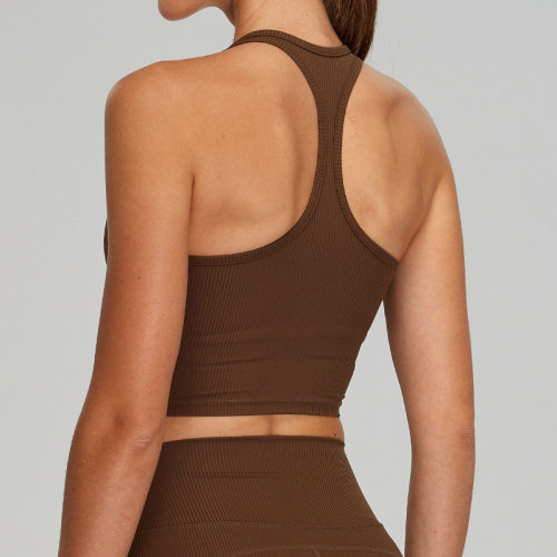 螺纹运动内衣女吊带工字美背