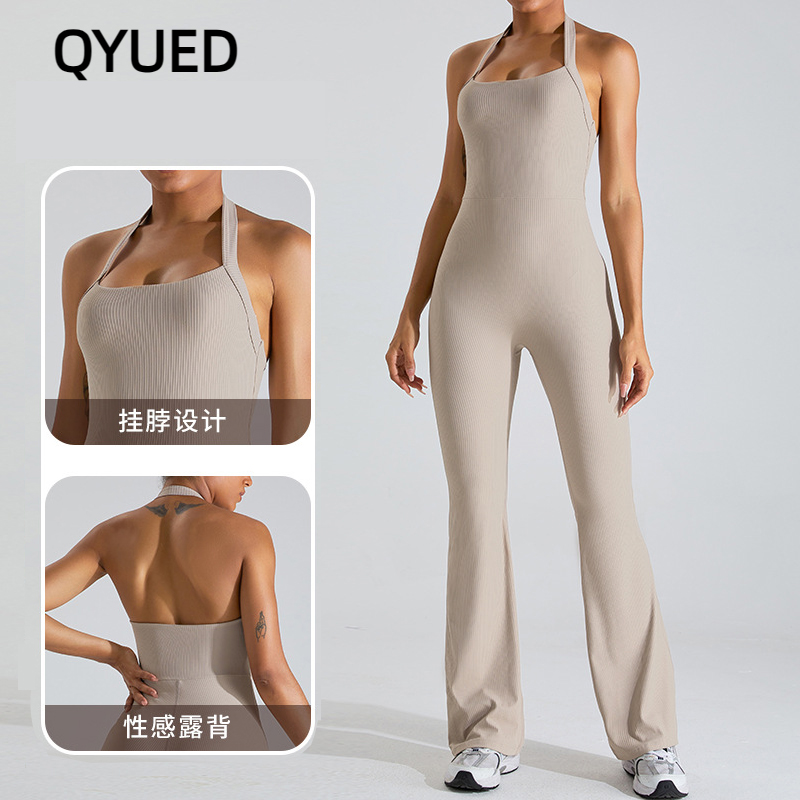 高质感螺纹连体瑜伽服