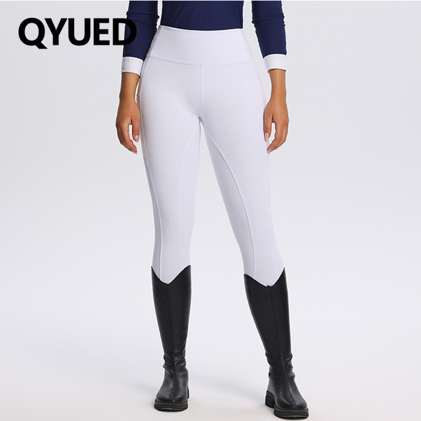 QYUED跨境馬術褲女高腰