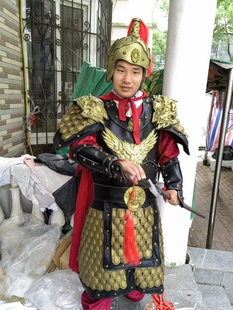 出租古代将军铠甲盔甲战袍演出服影视公司元旦中秋年会走秀领导服