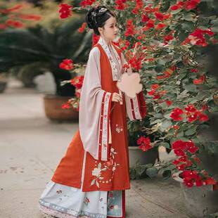 出租汉服女中国风明制汉婚伴娘服元旦活动走秀年会演出古风毕业照