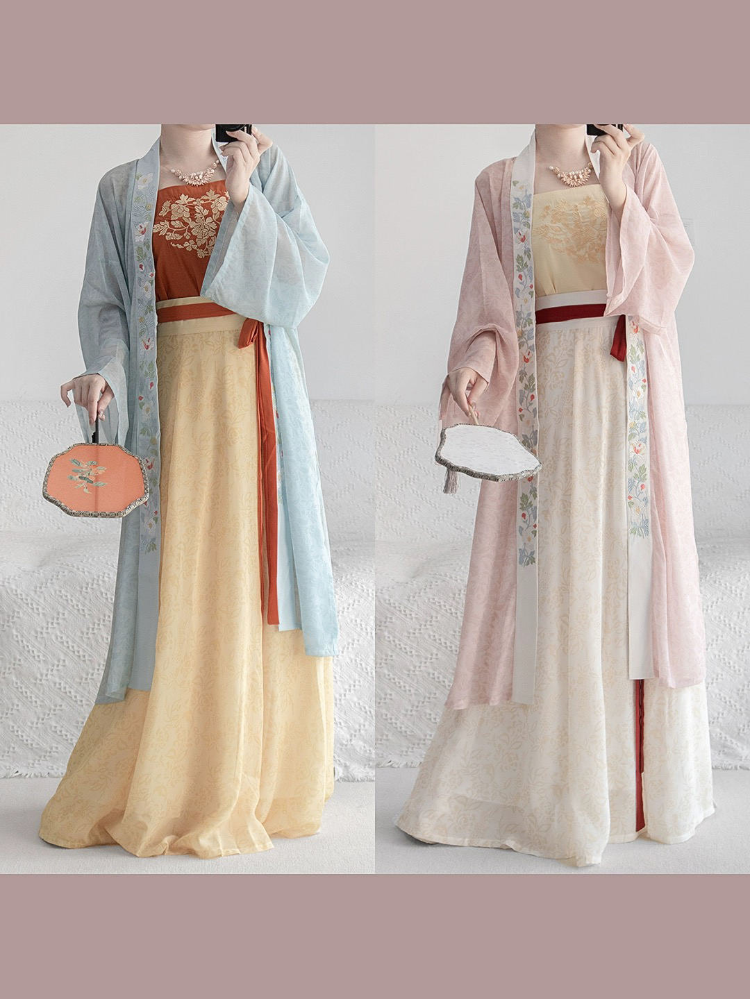 出租宋制女春夏款大袖衫对襟一片式破裙吊带汉服套装拍照写真走秀