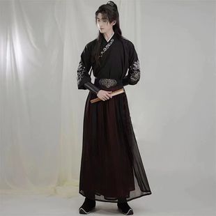 出租汉服男帅气侠客古风交领汉服后羿演出服表演演出七夕走秀