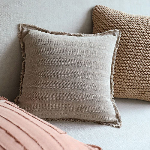 弋采侘寂毛边棉麻沙发抱枕靠垫套