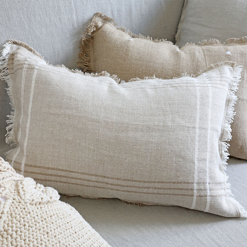 野奢侘寂治愈亚麻靠垫腰枕抱枕套