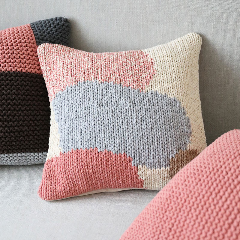 弋采原创沙发手工编织抱枕棉绳