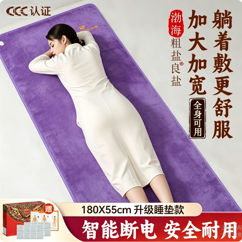木顿加大粗盐袋全身通用可躺渤海盐热敷大垫子电热毯艾灸盐包理疗
