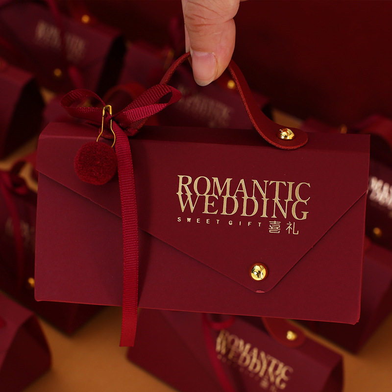 喜糖盒结婚创意喜糖盒子喜糖袋中式婚礼糖果盒韩式手提喜糖盒回礼