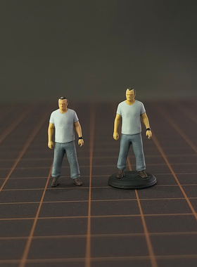 1/87游戏微缩人偶模型 GTA5崔佛Trevor手办 DIY场景配件桌面摆件
