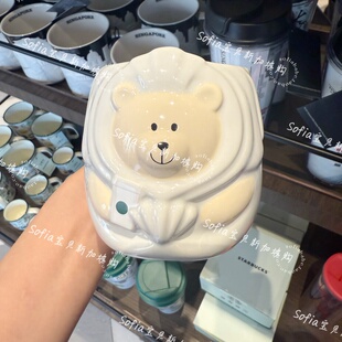 现货新加坡星巴克STARBUCKS鱼尾狮马克杯特色地标浮雕纪念品杯子