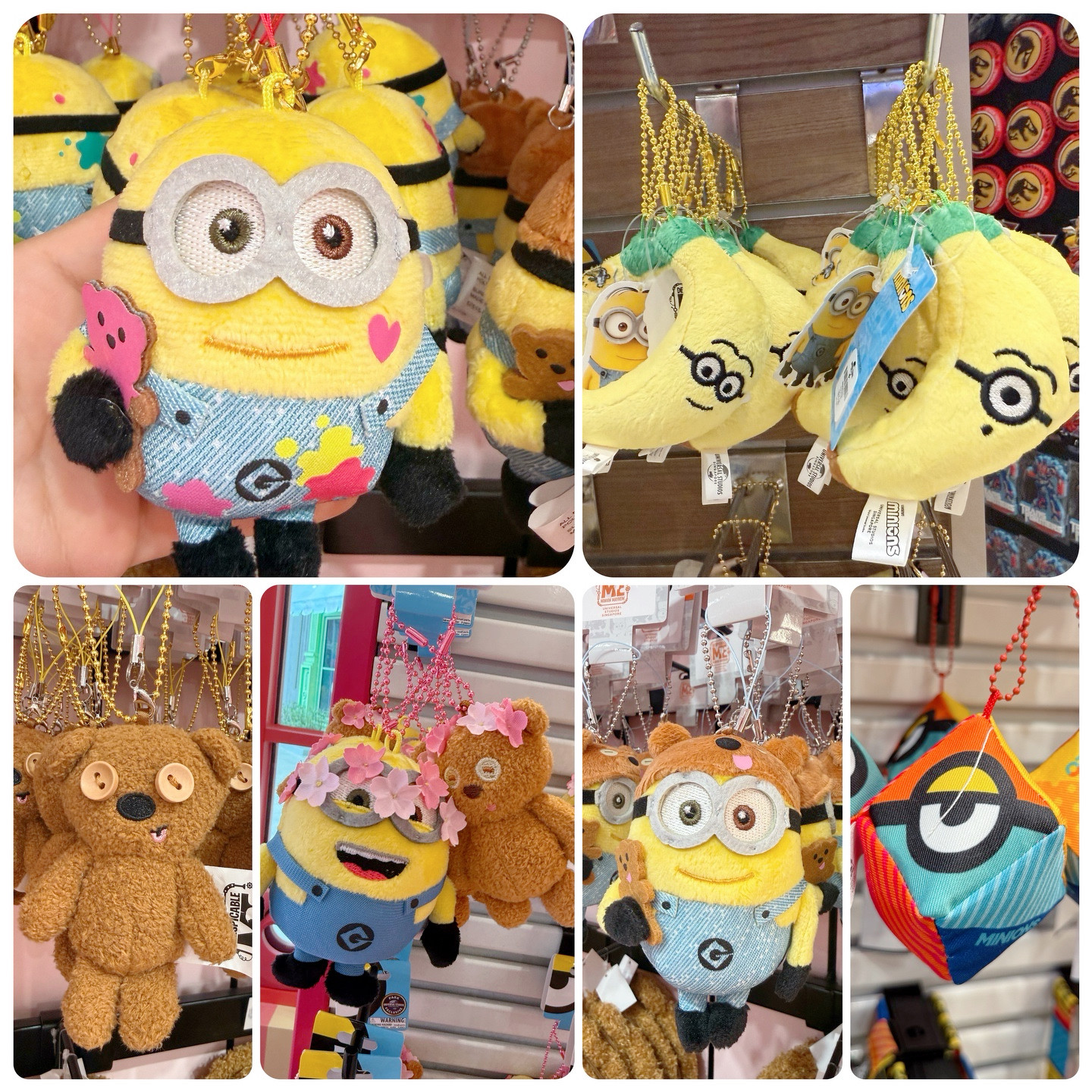 现货新加坡本土环球影城采购小黄人系列可爱小玩偶挂饰吊坠钥匙扣