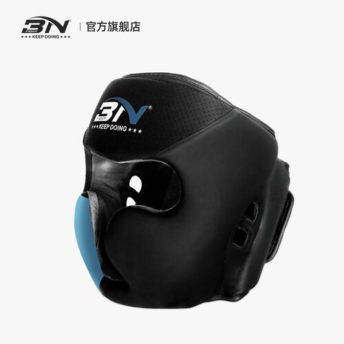 BN拳击头盔成人男女搏击猴脸散打护头脸套泰拳训练全封闭防护护具