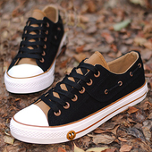 帆布鞋 潮流百搭牛筋底流行男鞋 男低帮板鞋 潮透气时尚 男休闲鞋 春季