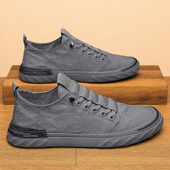 2026年新款 老北京布鞋 帆布鞋 冰丝开车透气薄款 潮 男懒人一脚蹬春季