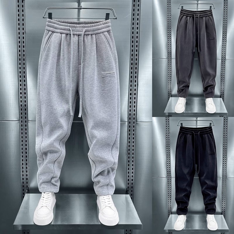 秋冬新款简约休闲小脚运动裤