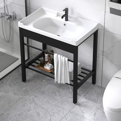 落地式简约不锈钢支架小户型台盆