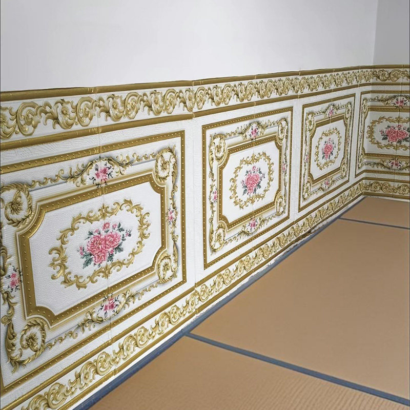 东北农村大炕墙围墙裙贴纸